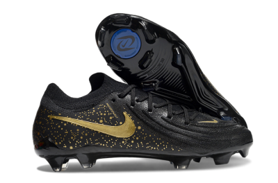 Men's Nike Phantom Luna Elite NU FG Firm Ground Low-Tops Football Boots - Black/Gold/Blue
