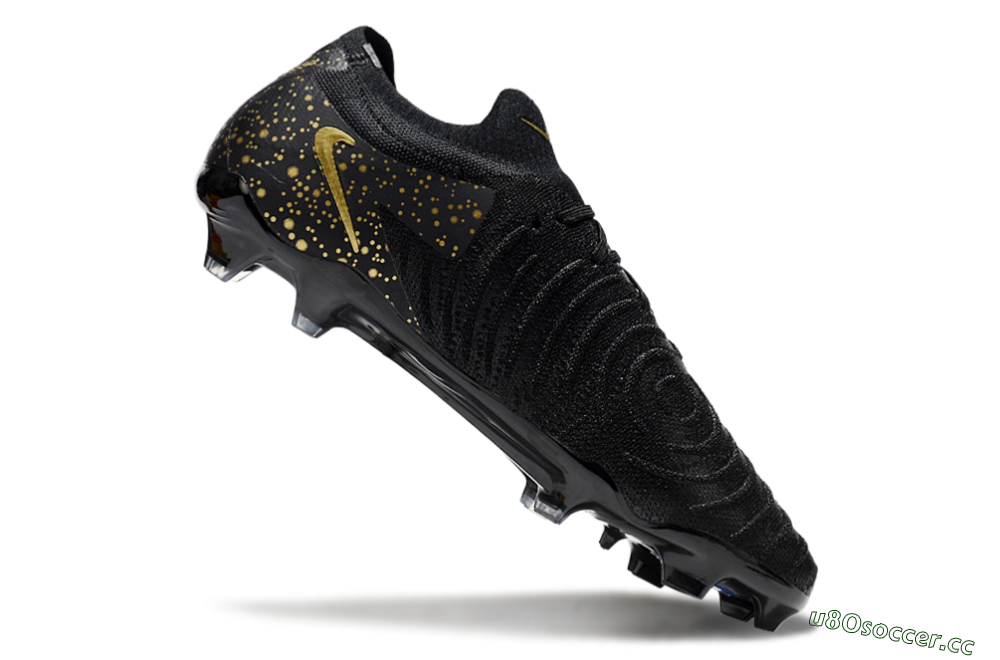 Men's Nike Phantom Luna Elite NU FG Firm Ground Low-Tops Football Boots - Black/Gold/Blue 4