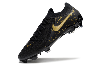 Men's Nike Phantom Luna Elite NU FG Firm Ground Low-Tops Football Boots - Black/Gold/Blue