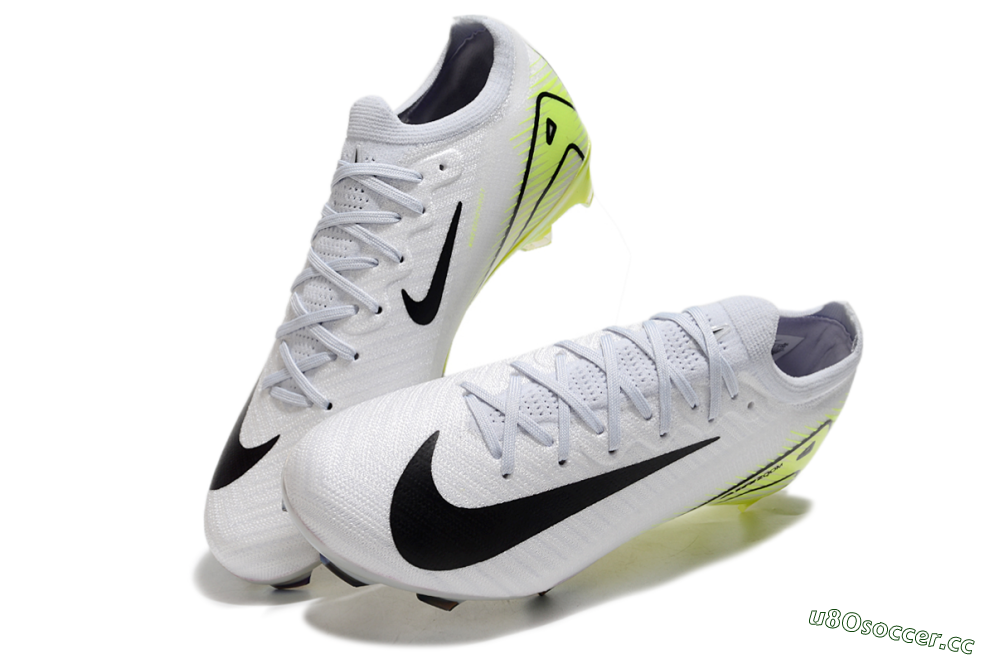 Unisex Nike Air Zoom Mercurial Vapor 16 Elite FG Firm Ground Low-Tops Football Boots - White/Black/Yellow 3