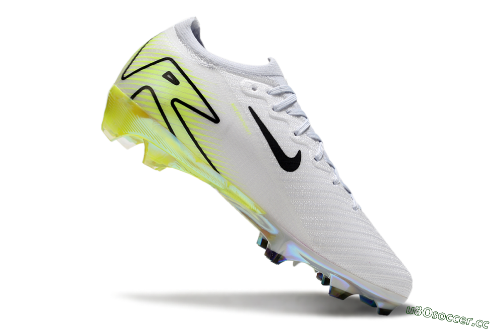 Unisex Nike Air Zoom Mercurial Vapor 16 Elite FG Firm Ground Low-Tops Football Boots - White/Black/Yellow 4