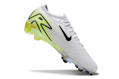Unisex Nike Air Zoom Mercurial Vapor 16 Elite FG Firm Ground Low-Tops Football Boots - White/Black/Yellow