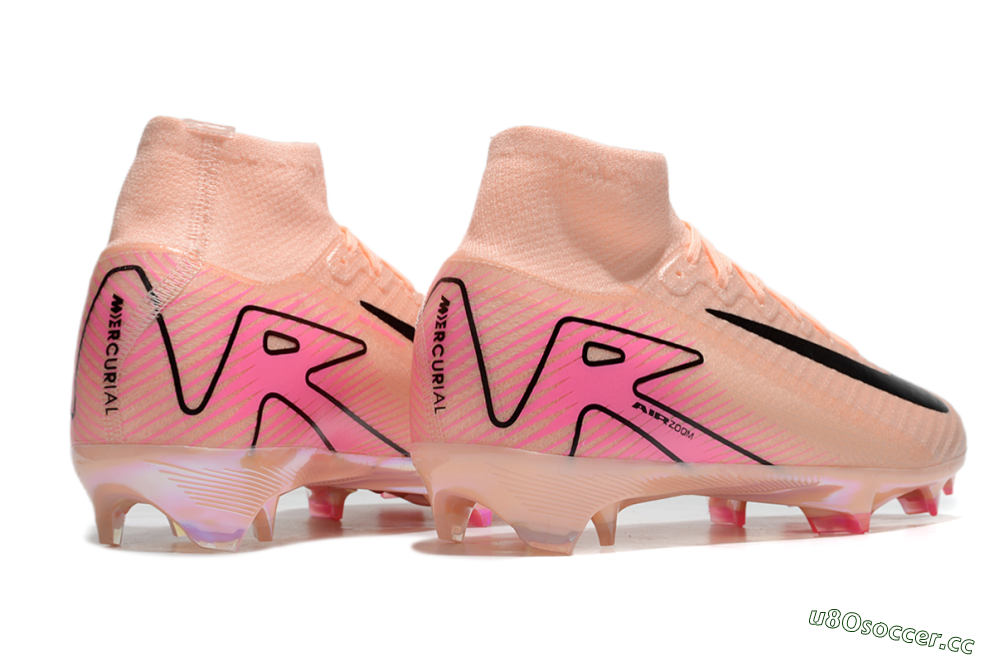 Unisex Nike Air Zoom Mercurial Superfly 10 Elite FG Firm Ground High-Tops Football Boots - Pink/Black 6