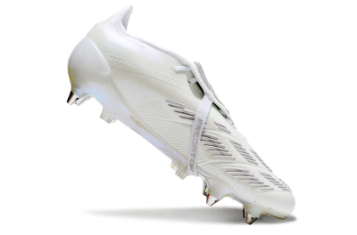 Men's Adidas Predator Elite 25 Foldover Tongue SG Soft Ground Low-Tops Football Boots - Beige/Silver/White