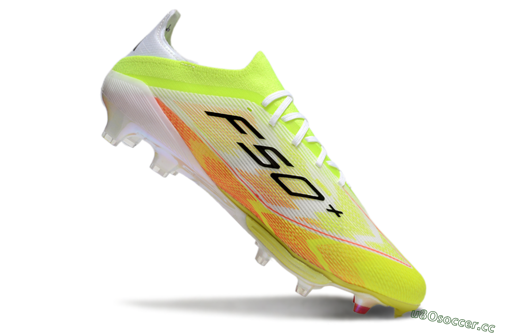 Men's Adidas F50+ Elite Lightstrike FG Firm Ground Low-Tops Football Boots - Yellow/White/Black 4
