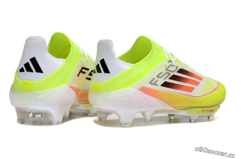 Men's Adidas F50+ Elite Lightstrike FG Firm Ground Low-Tops Football Boots - Yellow/White/Black 6