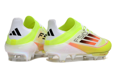 Men's Adidas F50+ Elite Lightstrike FG Firm Ground Low-Tops Football Boots - Yellow/White/Black