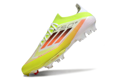 Men's Adidas F50+ Elite Lightstrike FG Firm Ground Low-Tops Football Boots - Yellow/White/Black