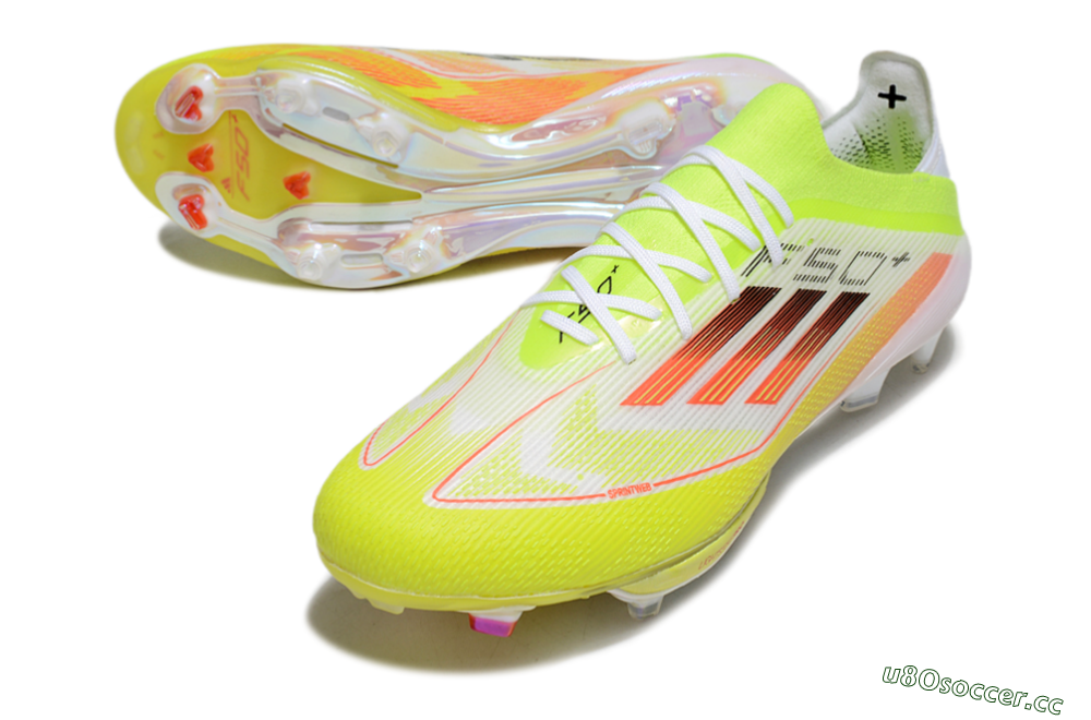Men's Adidas F50+ Elite Lightstrike FG Firm Ground Low-Tops Football Boots - Yellow/White/Black 3