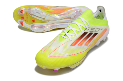Men's Adidas F50+ Elite Lightstrike FG Firm Ground Low-Tops Football Boots - Yellow/White/Black