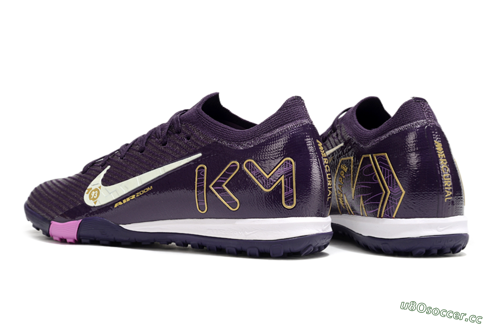 Unisex Nike Air Zoom Mercurial Vapor 16 Elite TF Artificial Turf Low-Tops Football Shoes - Purple/White/Yellow 5