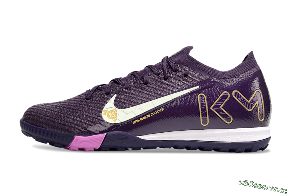 Unisex Nike Air Zoom Mercurial Vapor 16 Elite TF Artificial Turf Low-Tops Football Shoes - Purple/White/Yellow 0