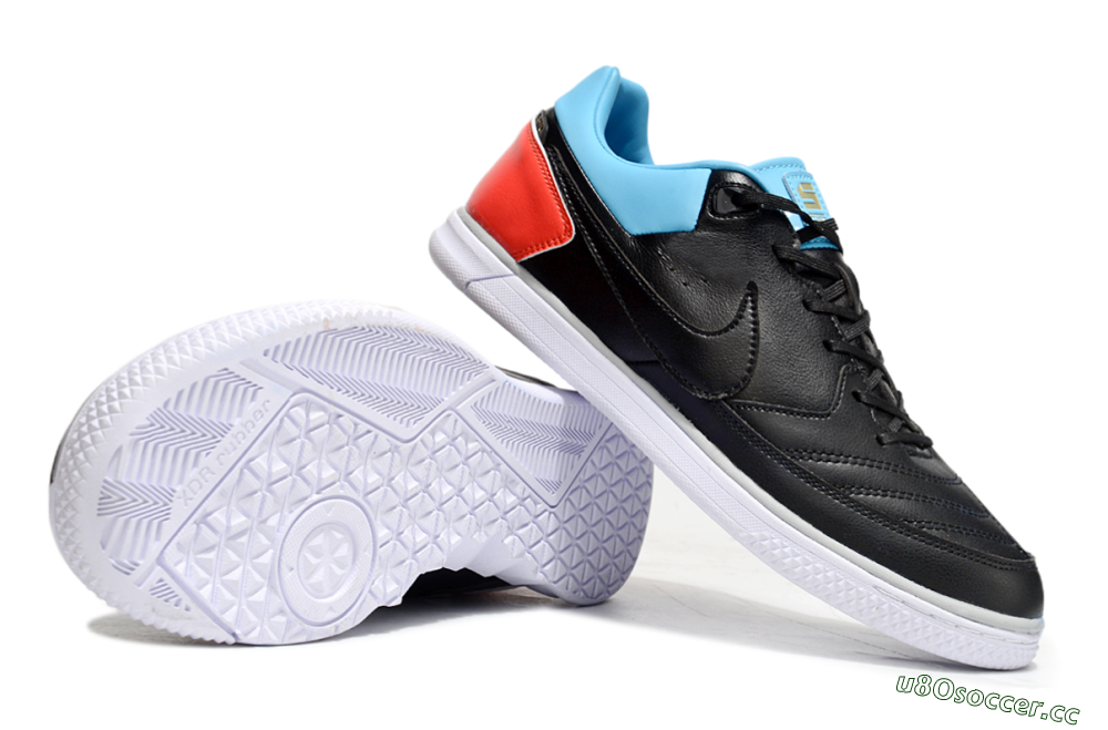 Men's Nike Street Gato IC Indoor & Futsal Low-Tops Football Shoes - Black/Blue/Red 1