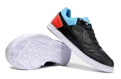 Men's Nike Street Gato IC Indoor & Futsal Low-Tops Football Shoes - Black/Blue/Red