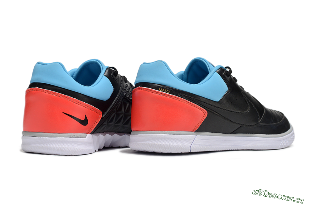 Men's Nike Street Gato IC Indoor & Futsal Low-Tops Football Shoes - Black/Blue/Red 6