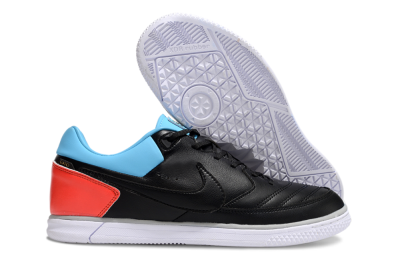 Men's Nike Street Gato IC Indoor & Futsal Low-Tops Football Shoes - Black/Blue/Red