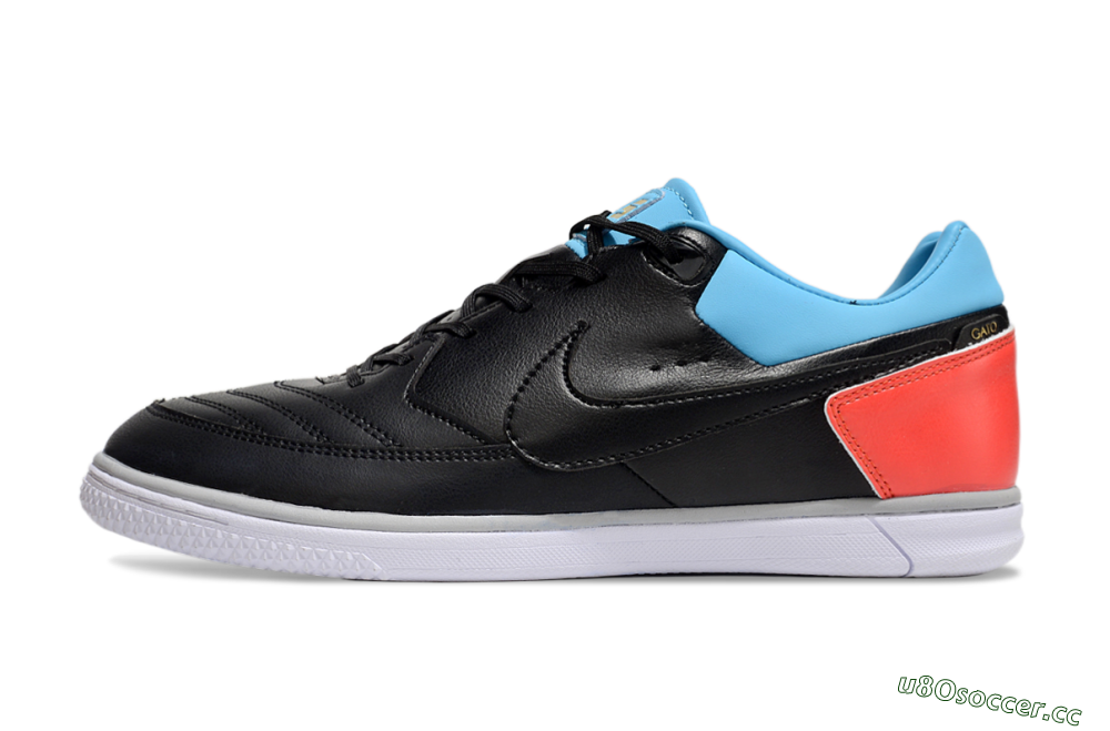Men's Nike Street Gato IC Indoor & Futsal Low-Tops Football Shoes - Black/Blue/Red 0