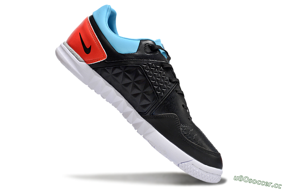 Men's Nike Street Gato IC Indoor & Futsal Low-Tops Football Shoes - Black/Blue/Red 4