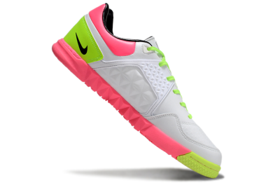 Men's Nike Street Gato IC Indoor & Futsal Low-Tops Football Shoes - White/Black/Pink/Yellow