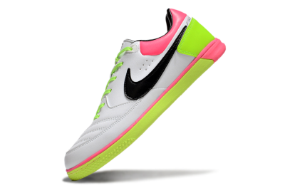 Men's Nike Street Gato IC Indoor & Futsal Low-Tops Football Shoes - White/Black/Pink/Yellow
