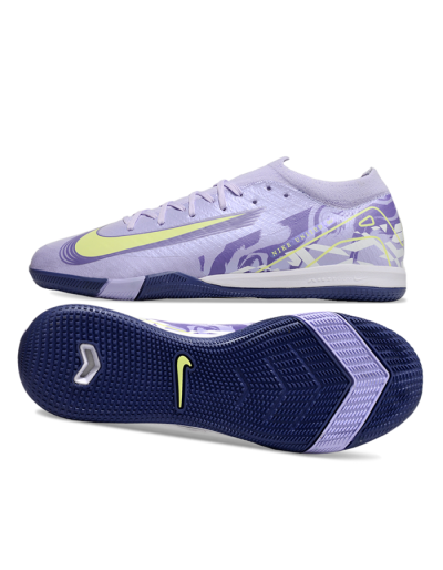 Unisex Nike Air Zoom Mercurial Vapor 16 Elite IC Indoor & Futsal Low-Tops Football Shoes - Purple/Yellow/White