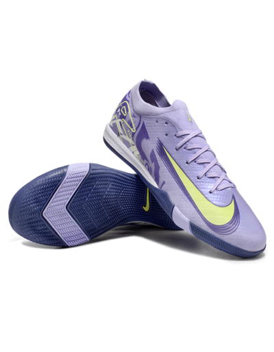 Unisex Nike Air Zoom Mercurial Vapor 16 Elite IC Indoor & Futsal Low-Tops Football Shoes - Purple/Yellow/White