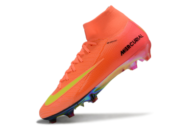 Men's Nike Air Zoom Mercurial Superfly 10 Elite FG Firm Ground High-Tops Football Boots - Red/Yellow/Black