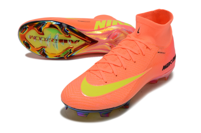 Men's Nike Air Zoom Mercurial Superfly 10 Elite FG Firm Ground High-Tops Football Boots - Red/Yellow/Black