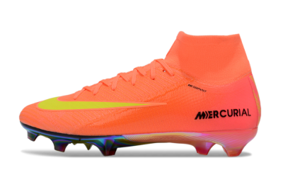 Men's Nike Air Zoom Mercurial Superfly 10 Elite FG Firm Ground High-Tops Football Boots - Red/Yellow/Black
