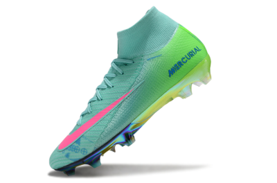 Men's Nike Air Zoom Mercurial Superfly 10 Elite FG Firm Ground High-Tops Football Boots - Jade/Pink/Blue