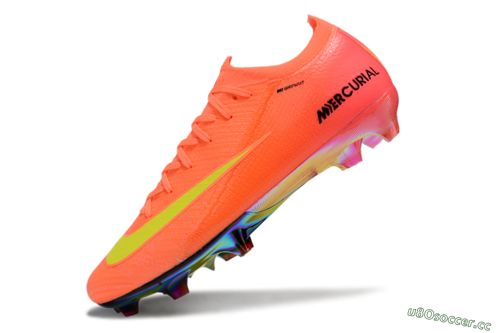 Men's Nike Air Zoom Mercurial Vapor 16 Elite FG Firm Ground Low-Tops Football Boots - Red/Yellow/Black 6