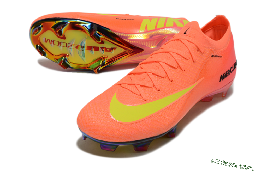 Men's Nike Air Zoom Mercurial Vapor 16 Elite FG Firm Ground Low-Tops Football Boots - Red/Yellow/Black 3
