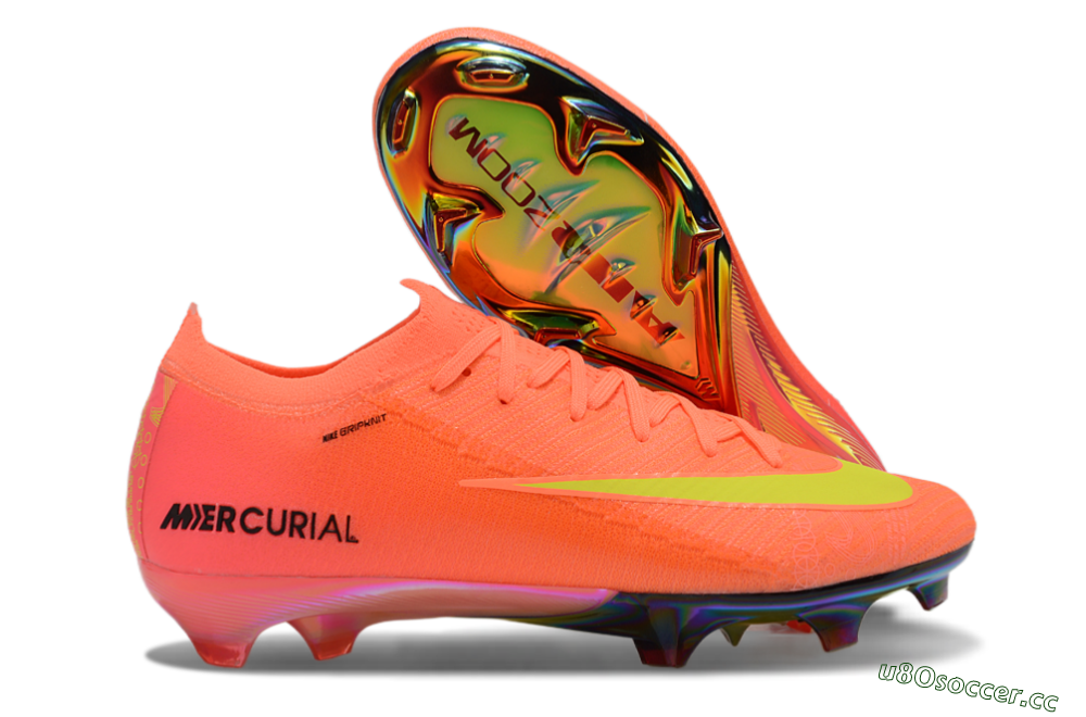 Men's Nike Air Zoom Mercurial Vapor 16 Elite FG Firm Ground Low-Tops Football Boots - Red/Yellow/Black 2