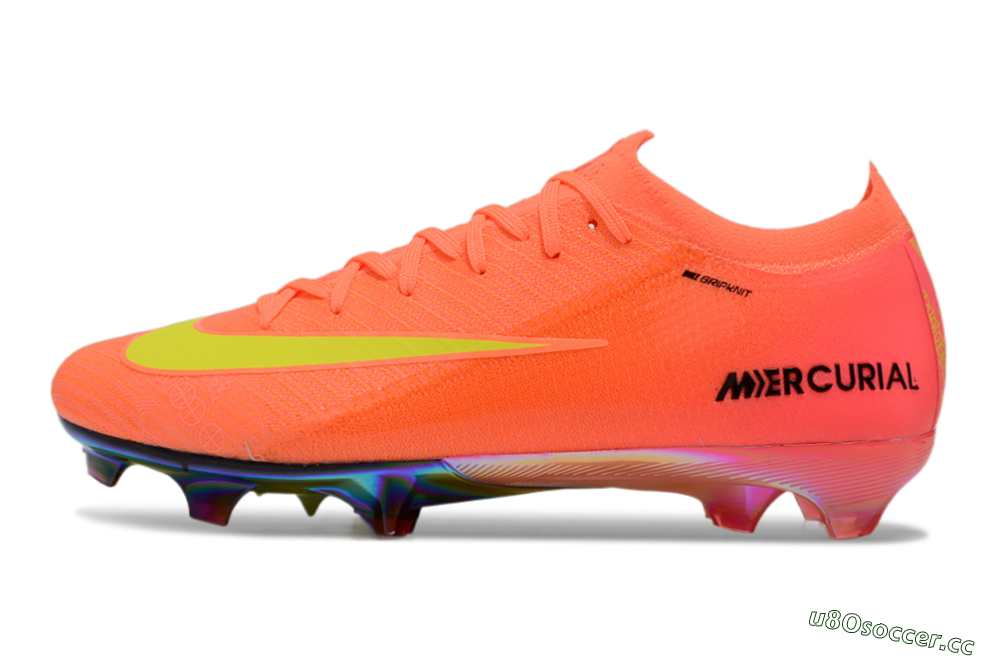 Men's Nike Air Zoom Mercurial Vapor 16 Elite FG Firm Ground Low-Tops Football Boots - Red/Yellow/Black 0
