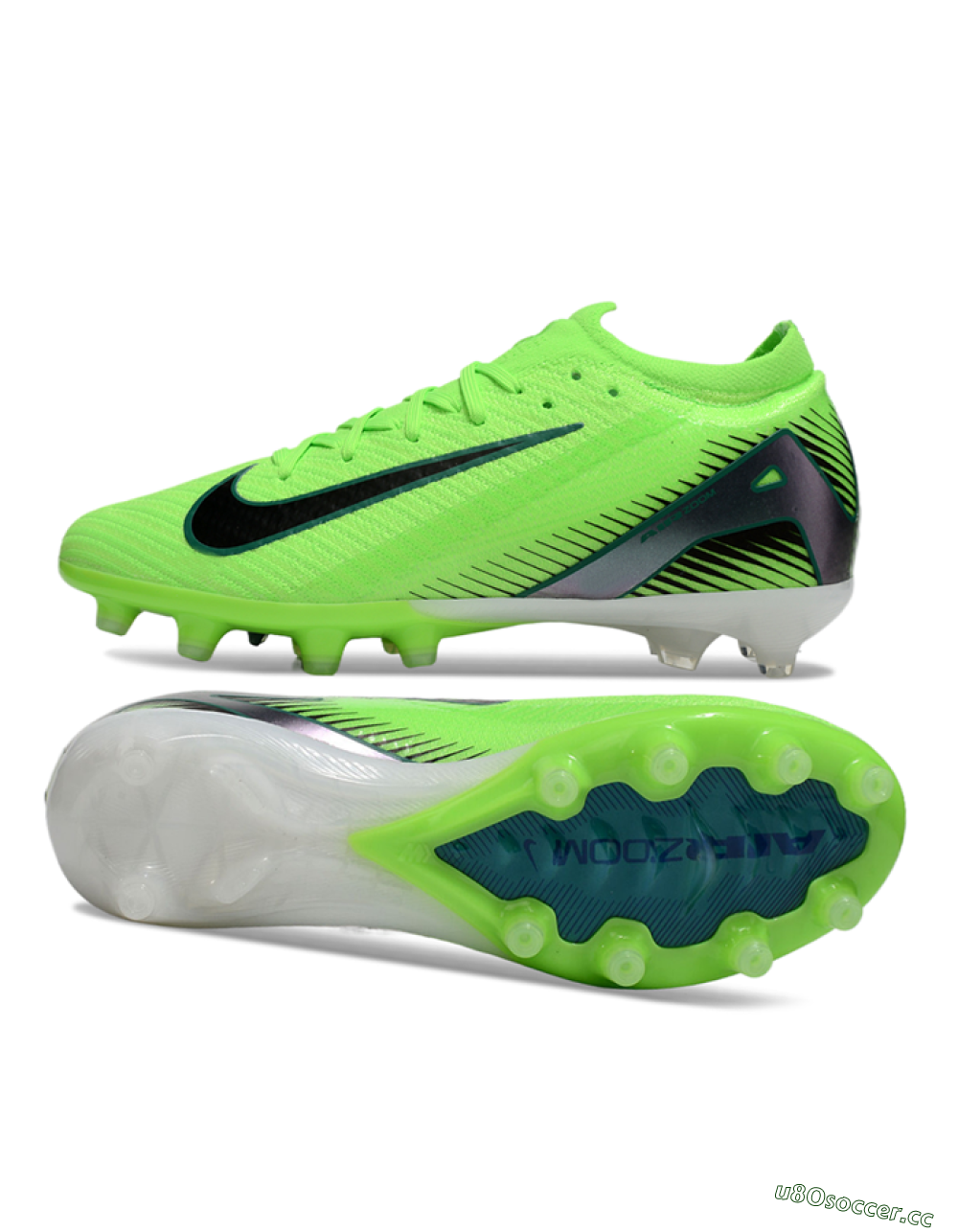 Men's Nike Air Zoom Mercurial Vapor 16 Elite AG Artificial Grass Low-Tops Football Boots - Yellow/Black/White 1