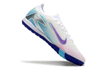 Men's Nike Air Zoom Mercurial Vapor 16 Elite TF Artificial Turf Low-Tops Football Shoes - White/Purple/Silver/Jade