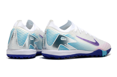Men's Nike Air Zoom Mercurial Vapor 16 Elite TF Artificial Turf Low-Tops Football Shoes - White/Purple/Silver/Jade