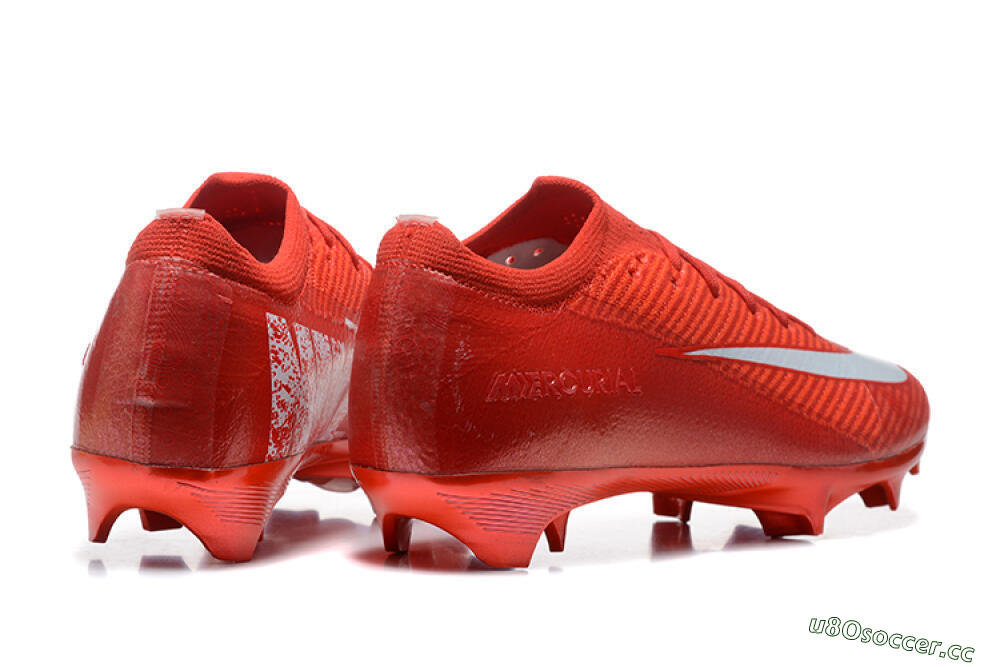 Men's Nike Air Zoom Mercurial Vapor 16 Elite FG Firm Ground Low-Tops Football Boots - Red/White 9