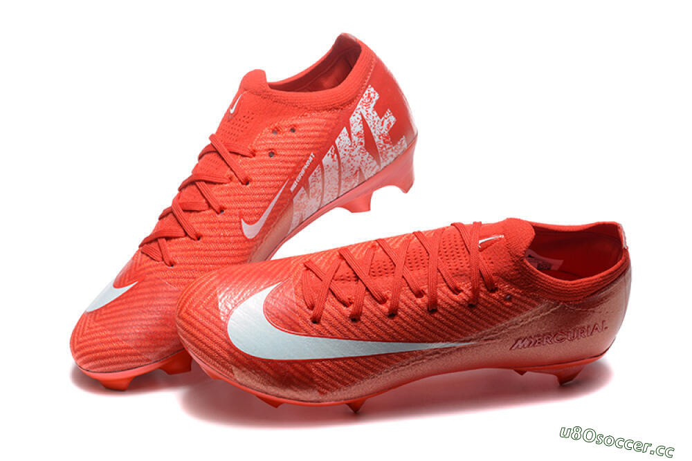 Men's Nike Air Zoom Mercurial Vapor 16 Elite FG Firm Ground Low-Tops Football Boots - Red/White 6
