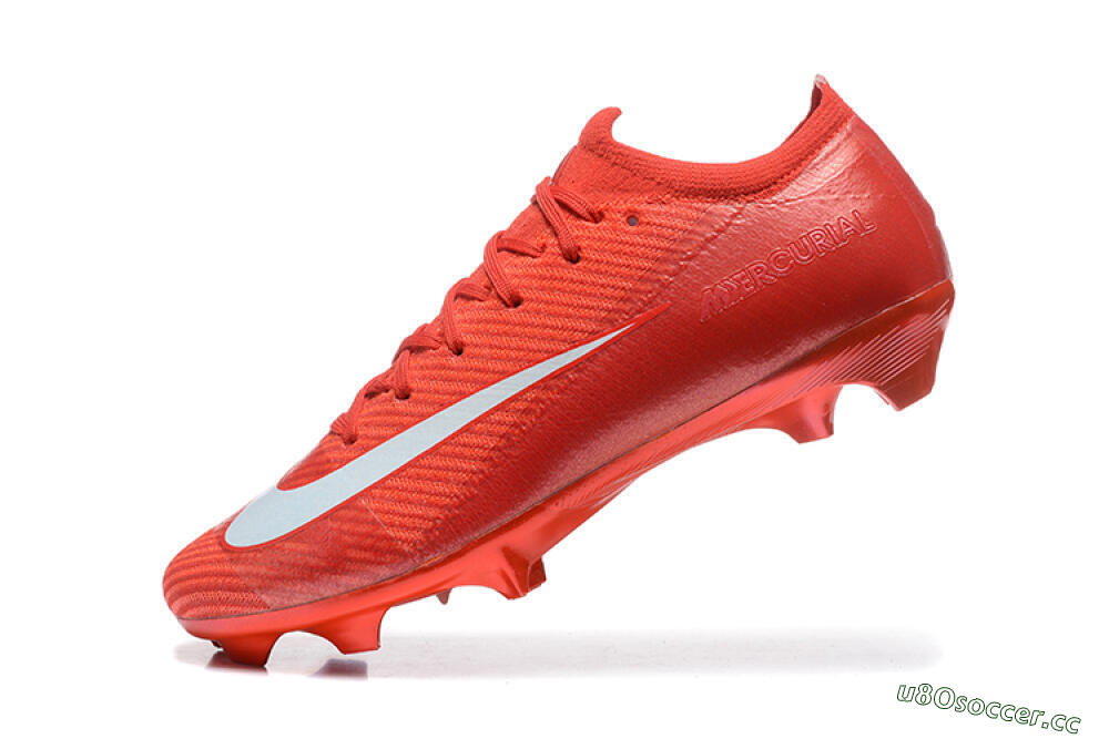 Men's Nike Air Zoom Mercurial Vapor 16 Elite FG Firm Ground Low-Tops Football Boots - Red/White 8