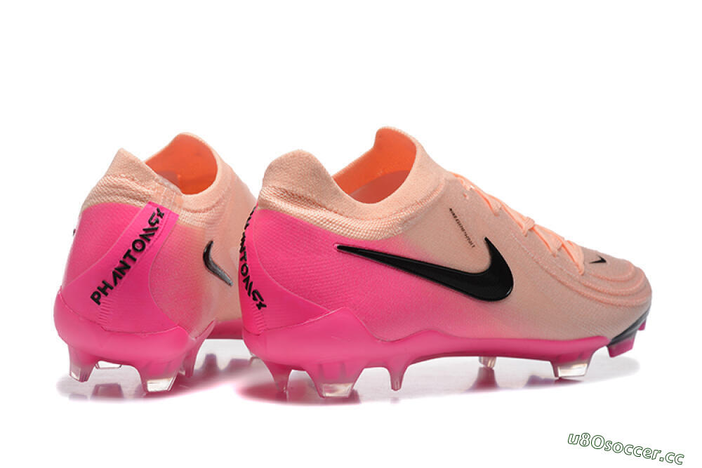 Men's Nike Phantom Luna Elite FG Firm Ground Low-Tops Football Boots - Pink/Black/Blue 9
