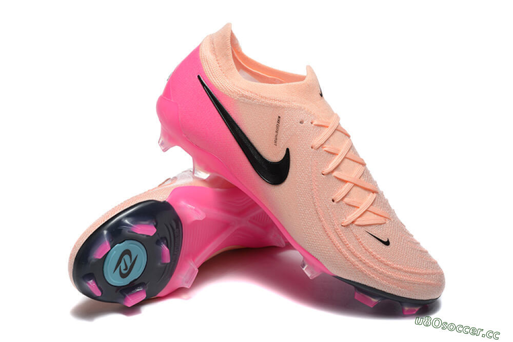 Men's Nike Phantom Luna Elite FG Firm Ground Low-Tops Football Boots - Pink/Black/Blue 4