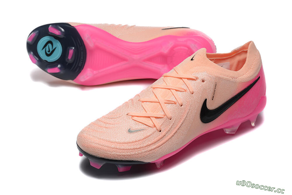 Men's Nike Phantom Luna Elite FG Firm Ground Low-Tops Football Boots - Pink/Black/Blue 3