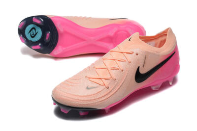Men's Nike Phantom Luna Elite FG Firm Ground Low-Tops Football Boots - Pink/Black/Blue