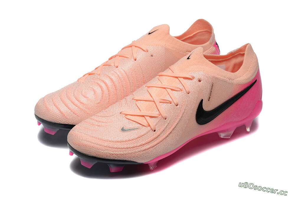 Men's Nike Phantom Luna Elite FG Firm Ground Low-Tops Football Boots - Pink/Black/Blue 5