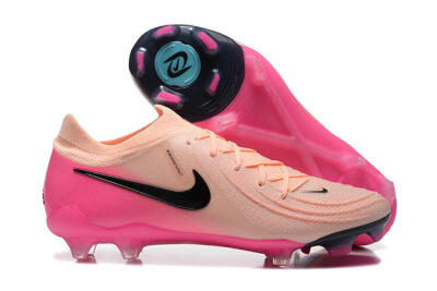 Men's Nike Phantom Luna Elite FG Firm Ground Low-Tops Football Boots - Pink/Black/Blue