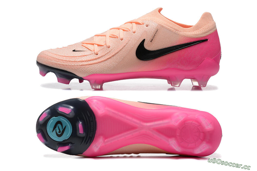 Men's Nike Phantom Luna Elite FG Firm Ground Low-Tops Football Boots - Pink/Black/Blue 1