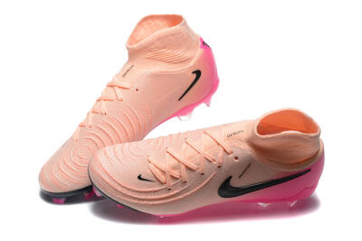 Men's Nike Phantom Luna Elite FG Firm Ground High-Tops Football Boots - Pink/Black/Blue