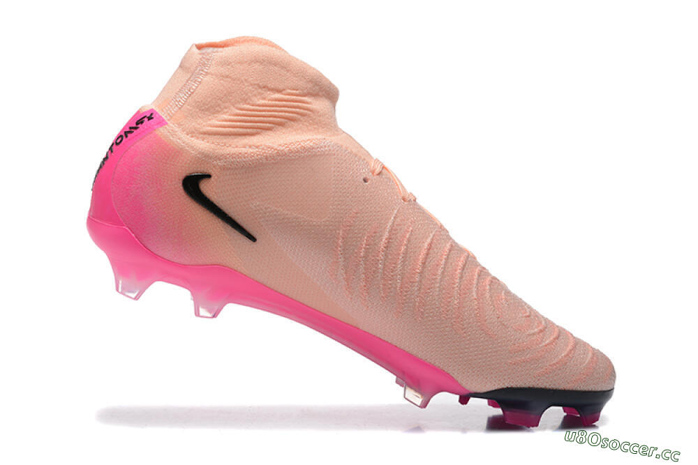 Men's Nike Phantom Luna Elite FG Firm Ground High-Tops Football Boots - Pink/Black/Blue 7