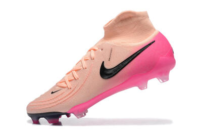 Men's Nike Phantom Luna Elite FG Firm Ground High-Tops Football Boots - Pink/Black/Blue
